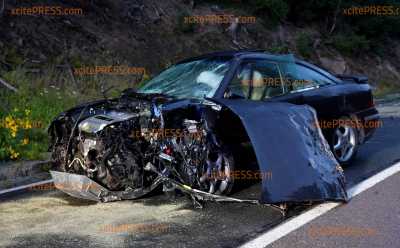 Frontalcrash auf der B170 bei Waldbärenburg: Vier Verletzte, Rettungshubschrauber im Einsatz
