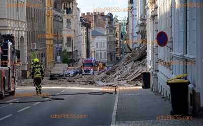Haus eingestürzt - Großeinsatz in Görlitz: THW ruft nach möglichen Verschütteten, Mann bangt um seine Frau - Straßenzug geräumt