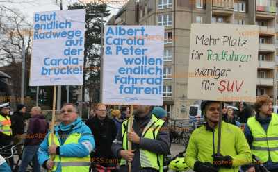 Erneute Fahrraddemo für sichere Nord-Süd-Route: Über 600 Radfahrer waren am Sonntag unterwegs