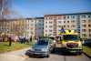 Brand in Kamenzer Wohnblock : Rettungsdienst muss mehrere Personen versorgen