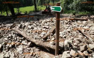 Durch Unwetter in Sachsen: Geröll-Lawine im Kirnitzschtal: Aufräumarbeiten dauerten bis Nachmittag an