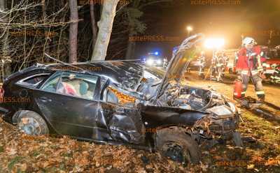 Tragischer Unfall - PKW kollidiert mit Baum: Fahrer (36) verstirbt noch an Unfallstelle