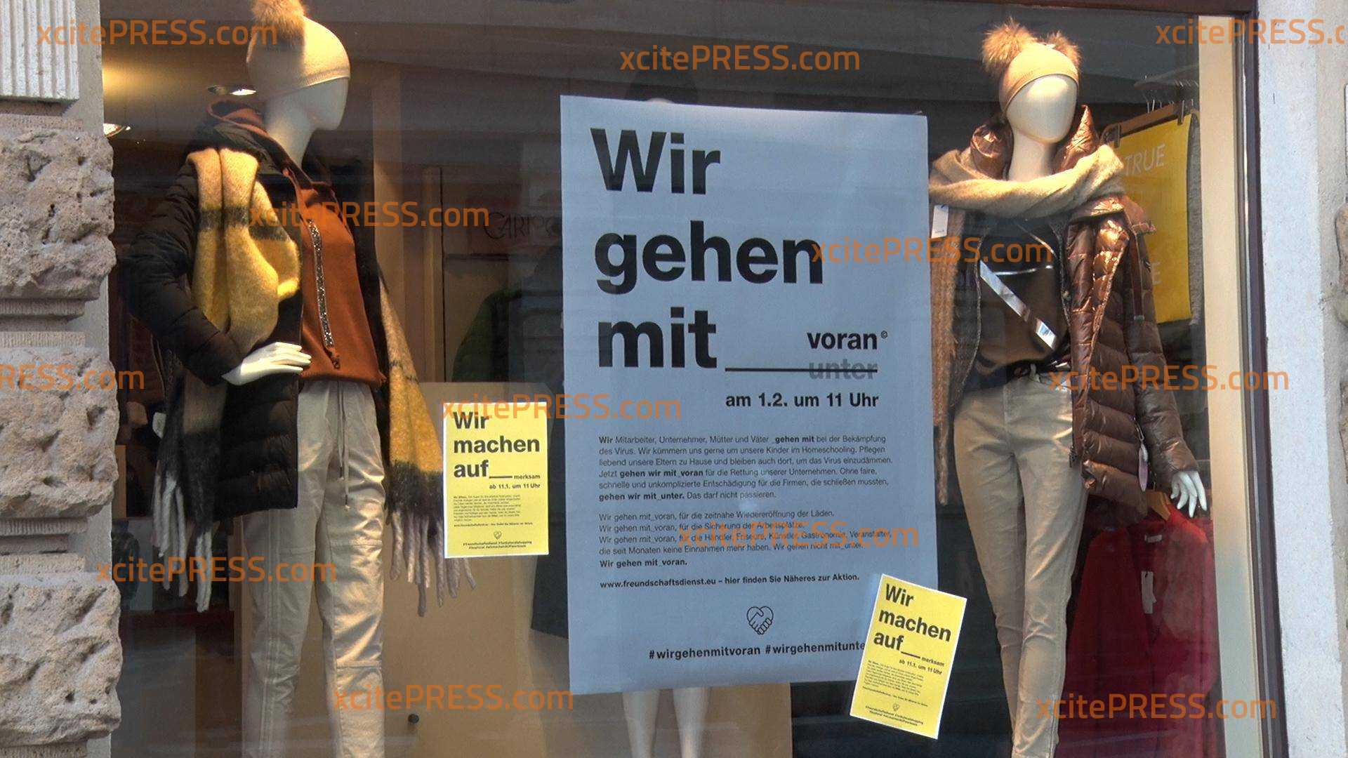 Erneuter Hilferuf der Einzelhändler wegen Schließung der Läden: Aktion 