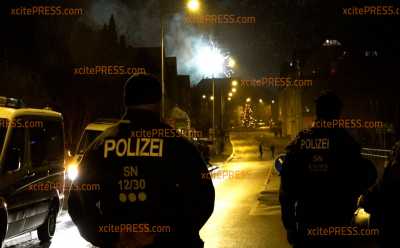 Trotz Drohung: Silvesternacht verlief in Bautzen friedlich: Polizei war mit einem Großaufgebot im Einsatz