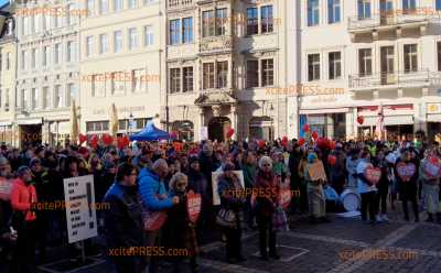Protest gegen die Impfpflicht: Etwa 500 Teilnehmer bei Demonstration in Zittau
